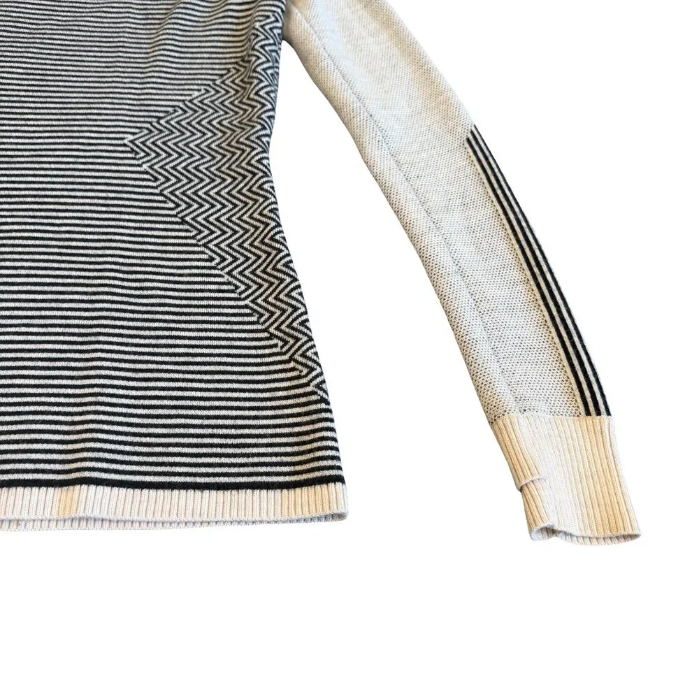 Smartwool Dacono Ski Crew Sweater Pullover Black White Stretch Size Small Womens - Picture 10 of 11